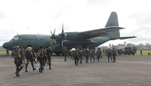 34IB troops boarding the C-130 PAF plane